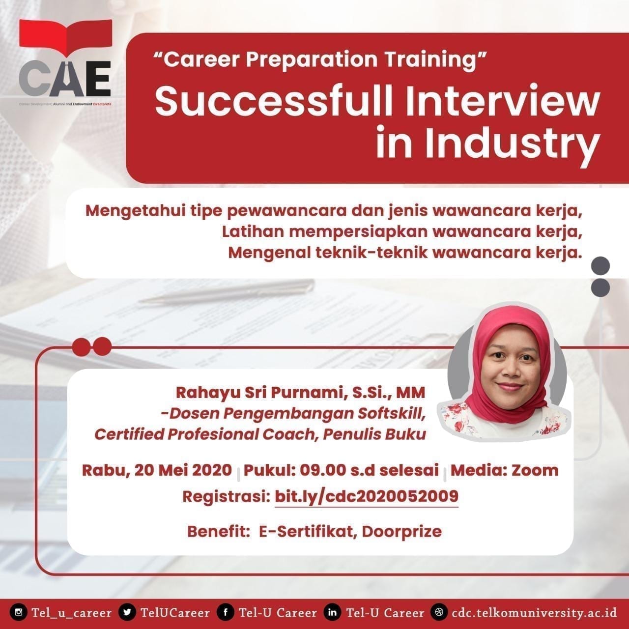 Career Preparation Training Successfull Interview In Industry S1 Teknik Telekomunikasi Telkom University